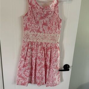Pink and White Dress